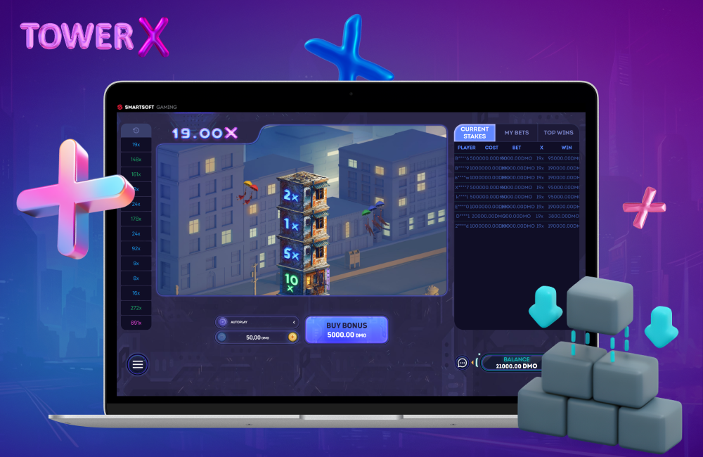 Tower X Video Game: Build for Huge Wins & Multipliers